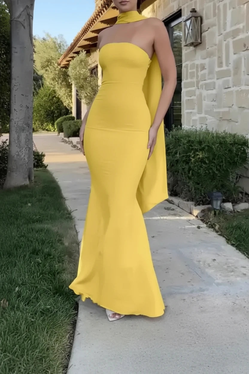 Fishtail Dress Ruby Luxury
