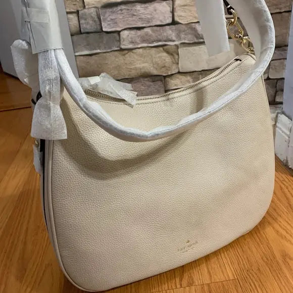 Authentic Kate Spade soft pebbled leather zip top shoulder bag Ruby Luxury