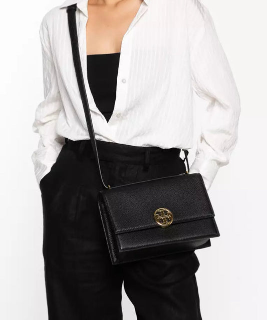 Discover the Ultimate TORY BURCH Leather Double T Shoulder Bag