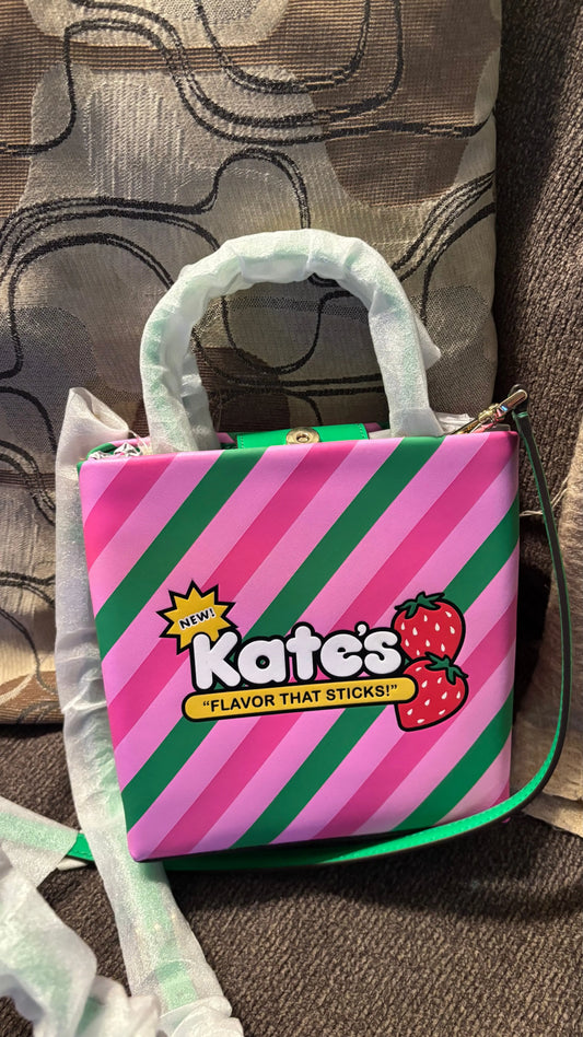AUTHENTIC KATE SPADE Leather "Candy" magnetic top closure satchel/Crossbody Ruby Luxury