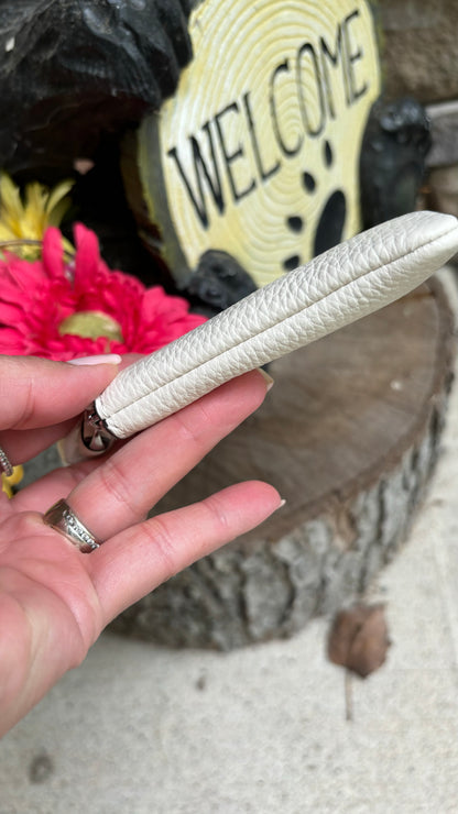 Coach Pebbled Leather Zip Wristlet