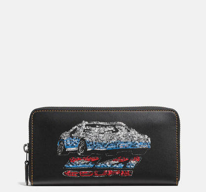 Coach 1941 Sequined Car Zip Wallet