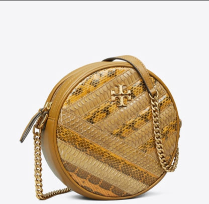 Tory Burch Kira Snakeskin Circle Crossbody