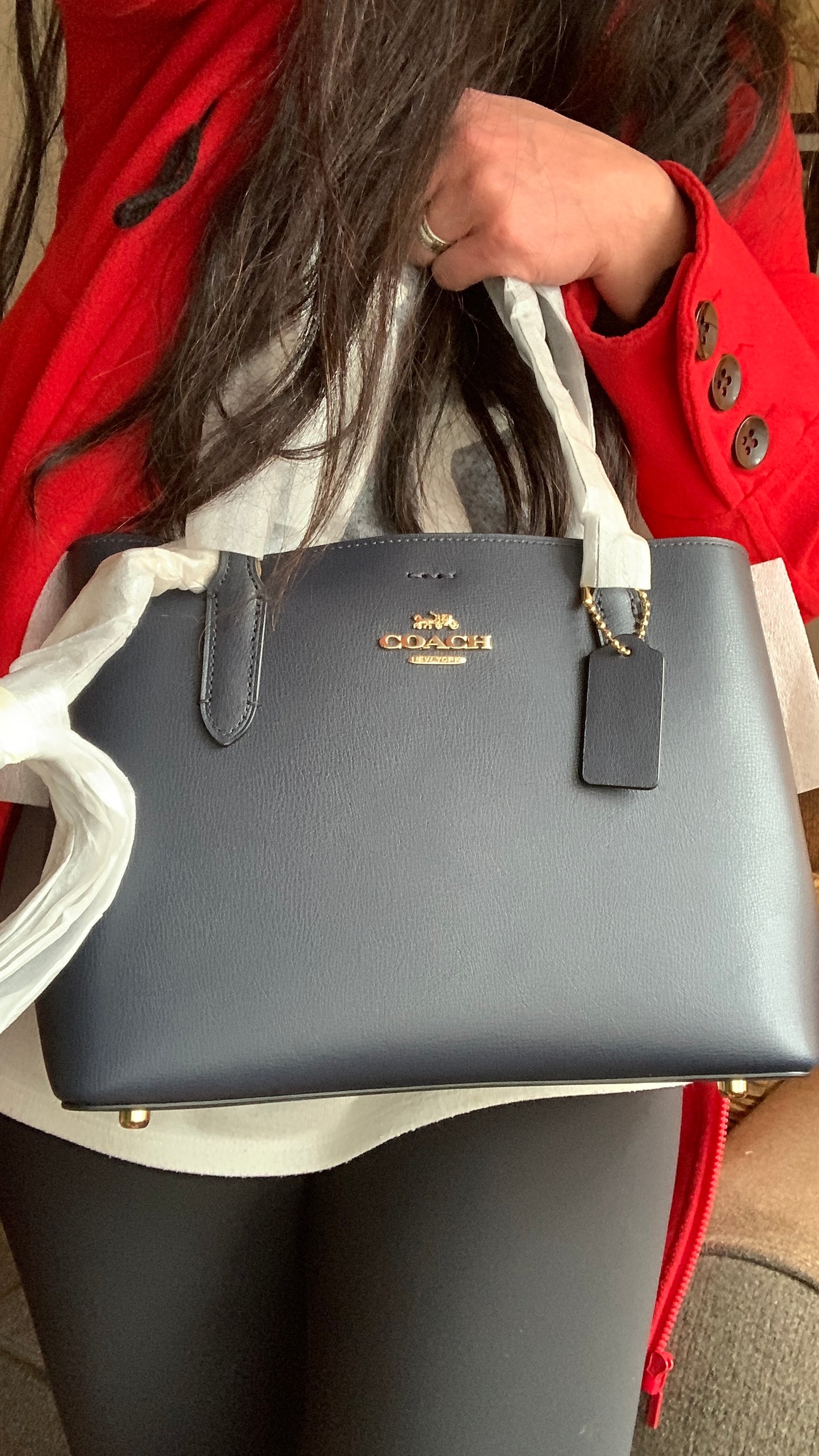 Authentic COACH 1941 double faced leather snap zip Satchel/Crossbody Ruby Luxury