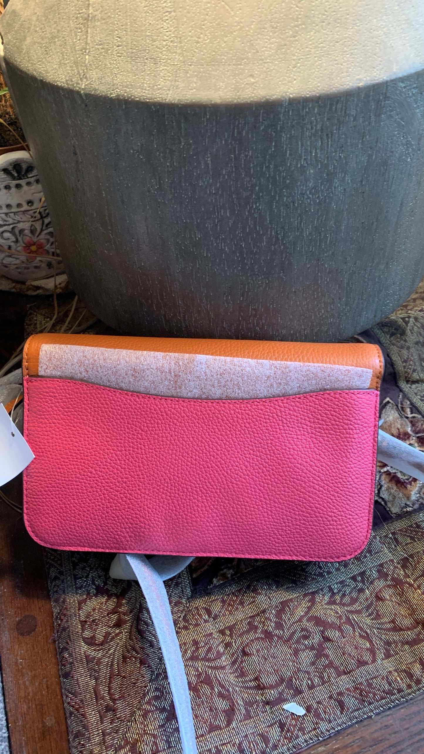 Authentic COACH 1941 colorblock pebbled leather snap magnetic closure crossbody - Ruby Luxury