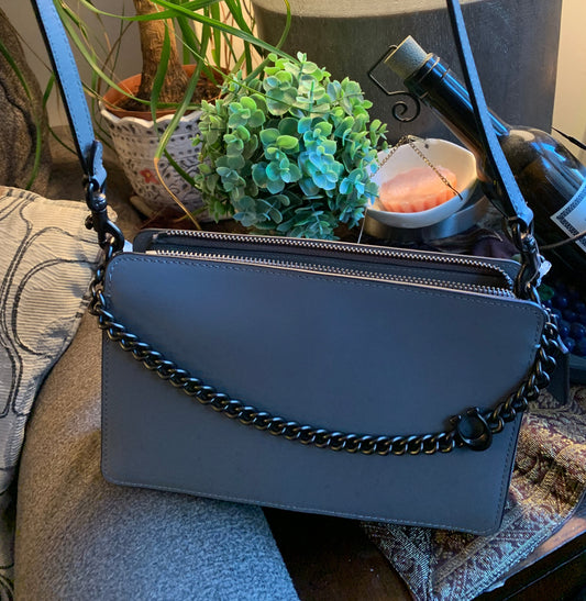 Authentic COACH 1941 Calf leather chain logo zip top Crosby 
New with tags Ruby Luxury