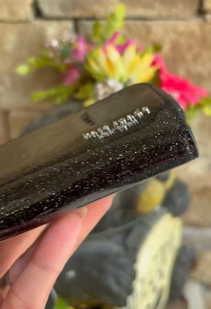 Authentic Kate Spade Black Glitter snap leather Wallet with space Charm Ruby Luxury