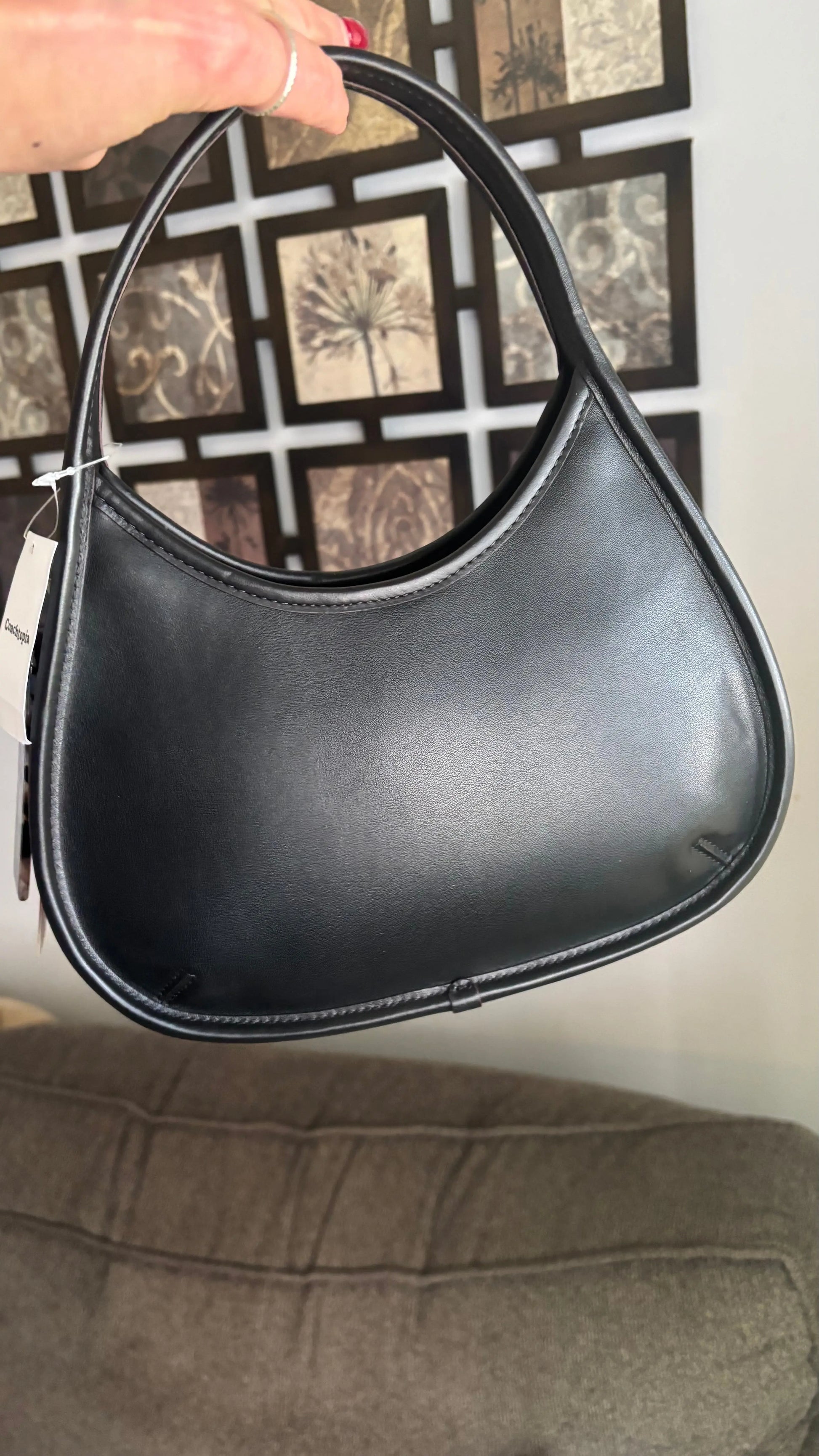 Authentic COACHTOPIA Leather Caterpillar shoulder magnetic closure hobo/card set Ruby Luxury