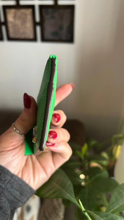 COACHTOPIA Green Leather Card Holder and Keychain
