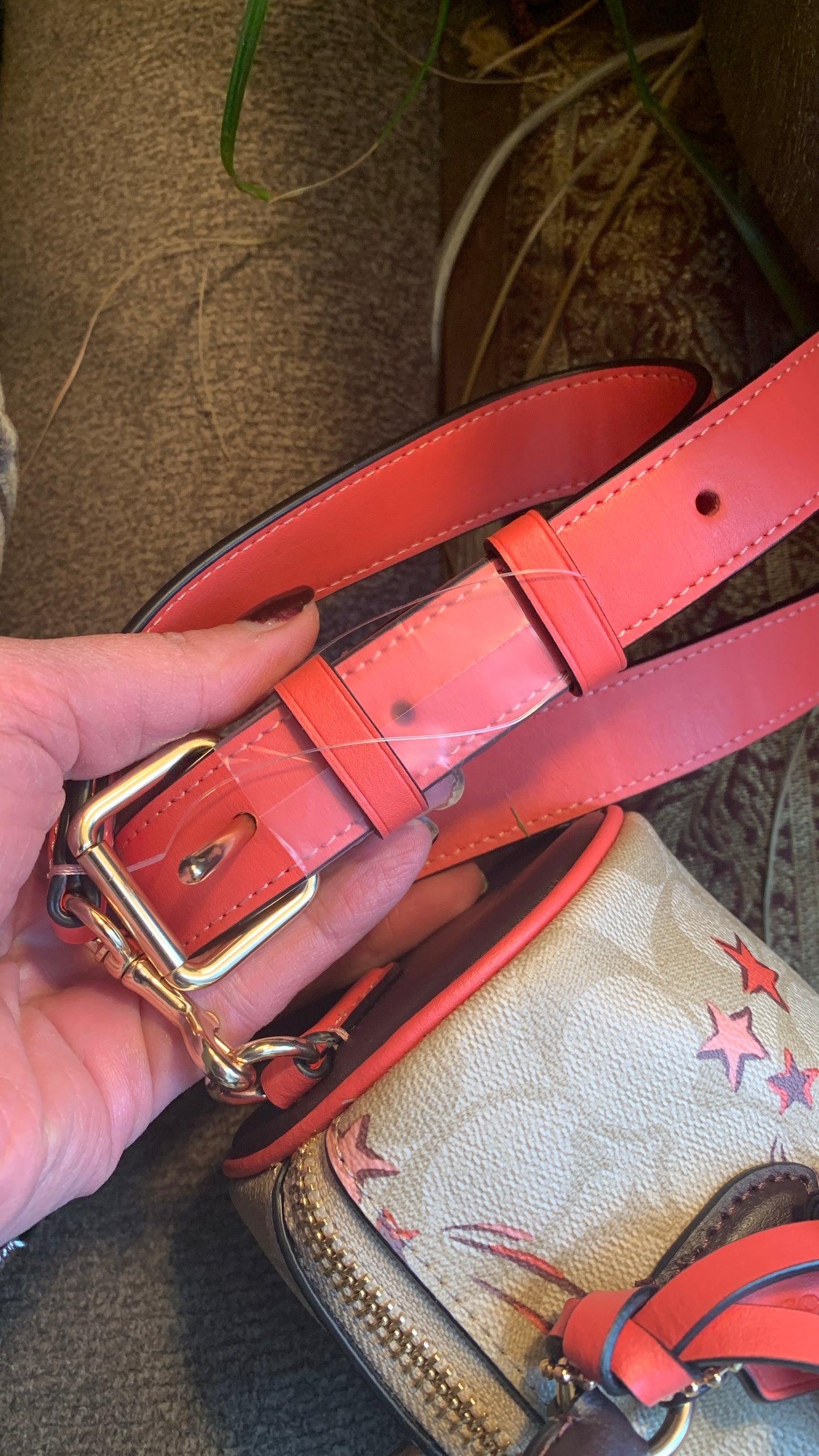 Authentic COACH signature coated canvas and smooth leather zip top satchel/ Crossbody 
New with tags - Ruby Luxury