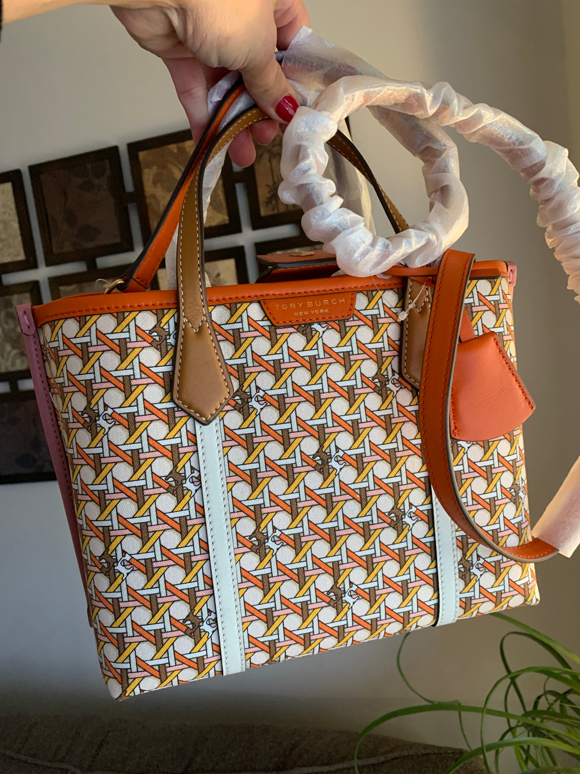 Authentic TORY BURCH LINK triple compartments satchel/Crosby Ruby Luxury