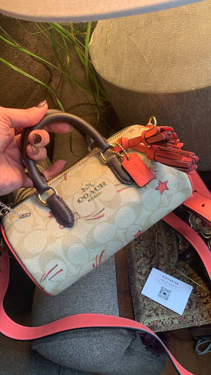 Coach Signature Canvas and Leather Satchel