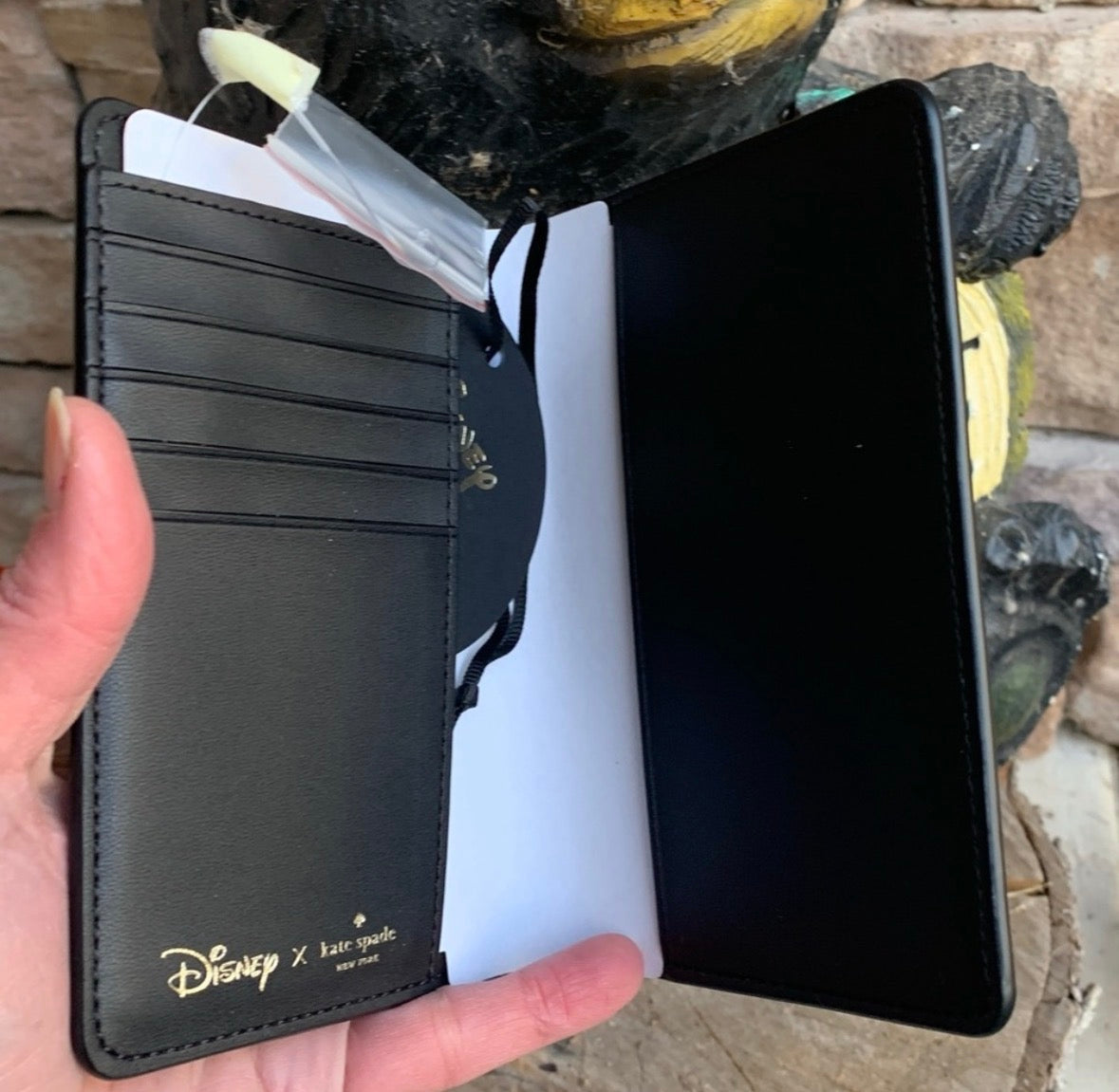 Authentic KATE SPADE Leather Disney beauty and the beast collection passport holder Ruby Luxury