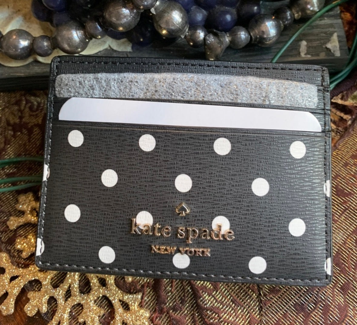 Authentic KATE SPADE Saffiano leather Minnie Mouse Disney card case Ruby Luxury