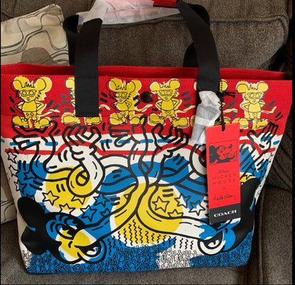 Coach x Disney Mickey Keith Haring Tote