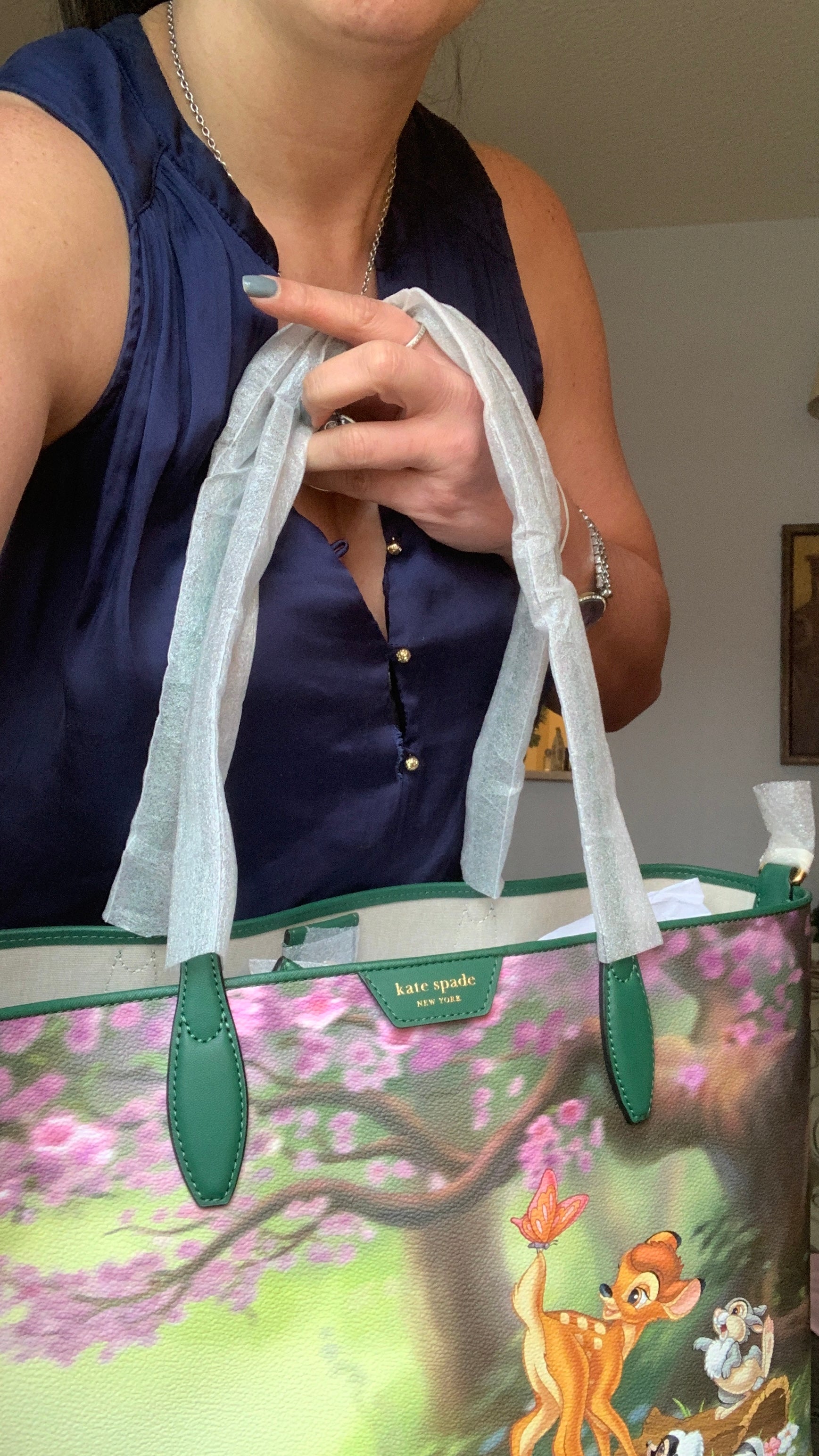 Authentic KATE SPADE Coated leather/smooth leather BAMBI tote/wristlet Ruby Luxury