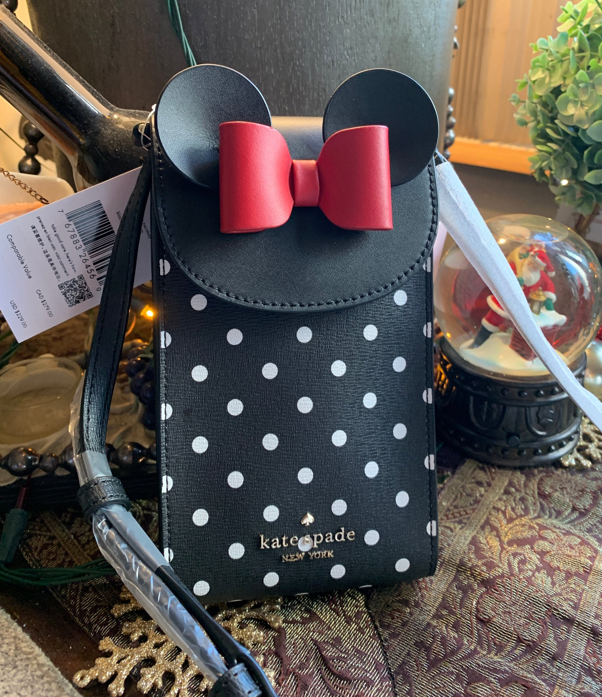 Authentic KATE SPADE Saffiano leather snap flap Minnie Bow crossbody NWT Ruby Luxury