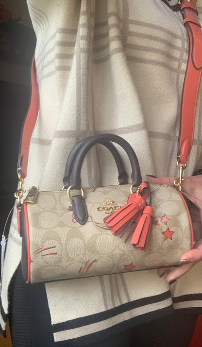 Coach Signature Canvas and Leather Satchel