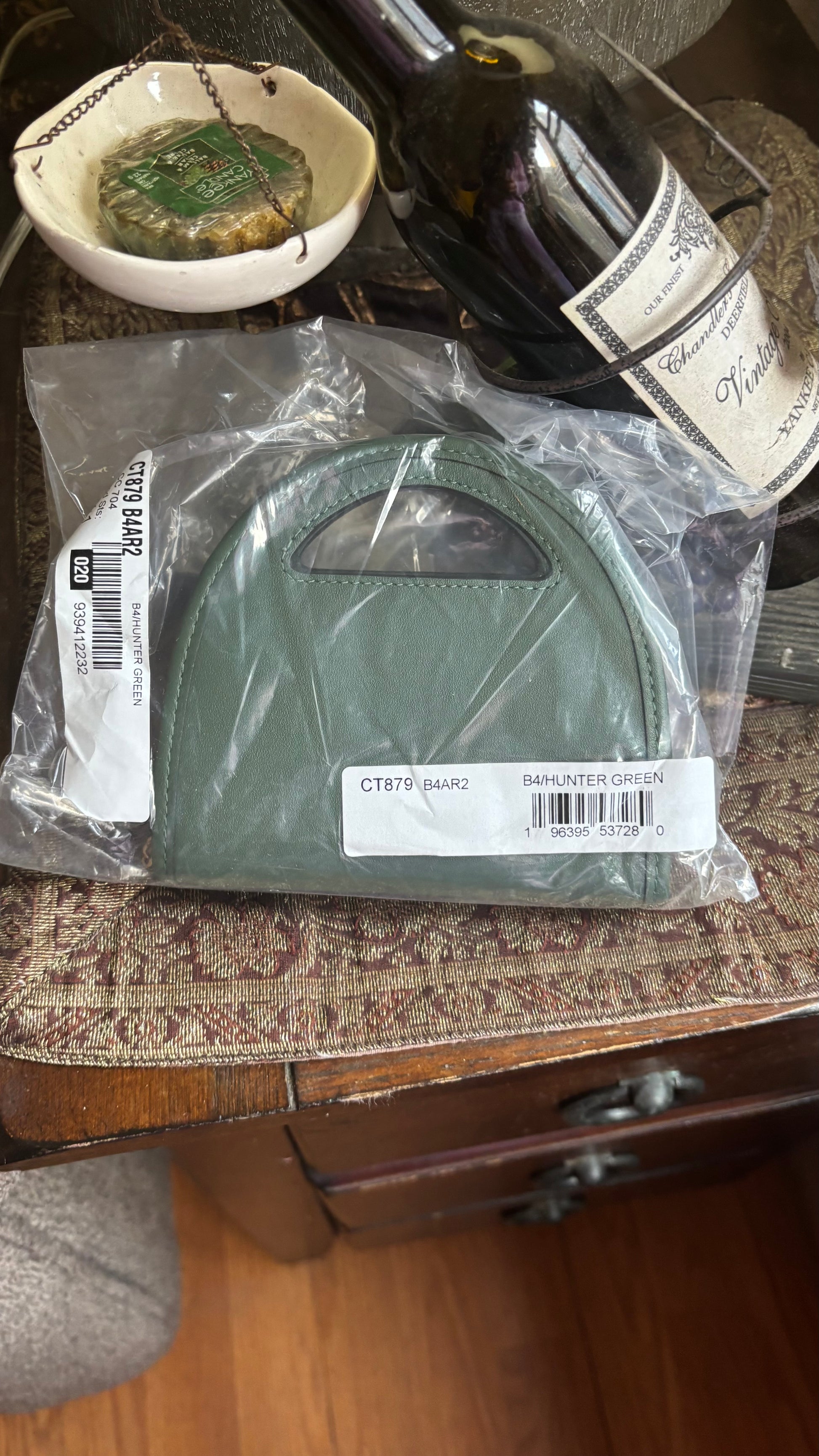 Authentic COACH 1941 Elegant Green Glovetanned leather Chain Shoulder Bag/Wallet/clutch Ruby Luxury