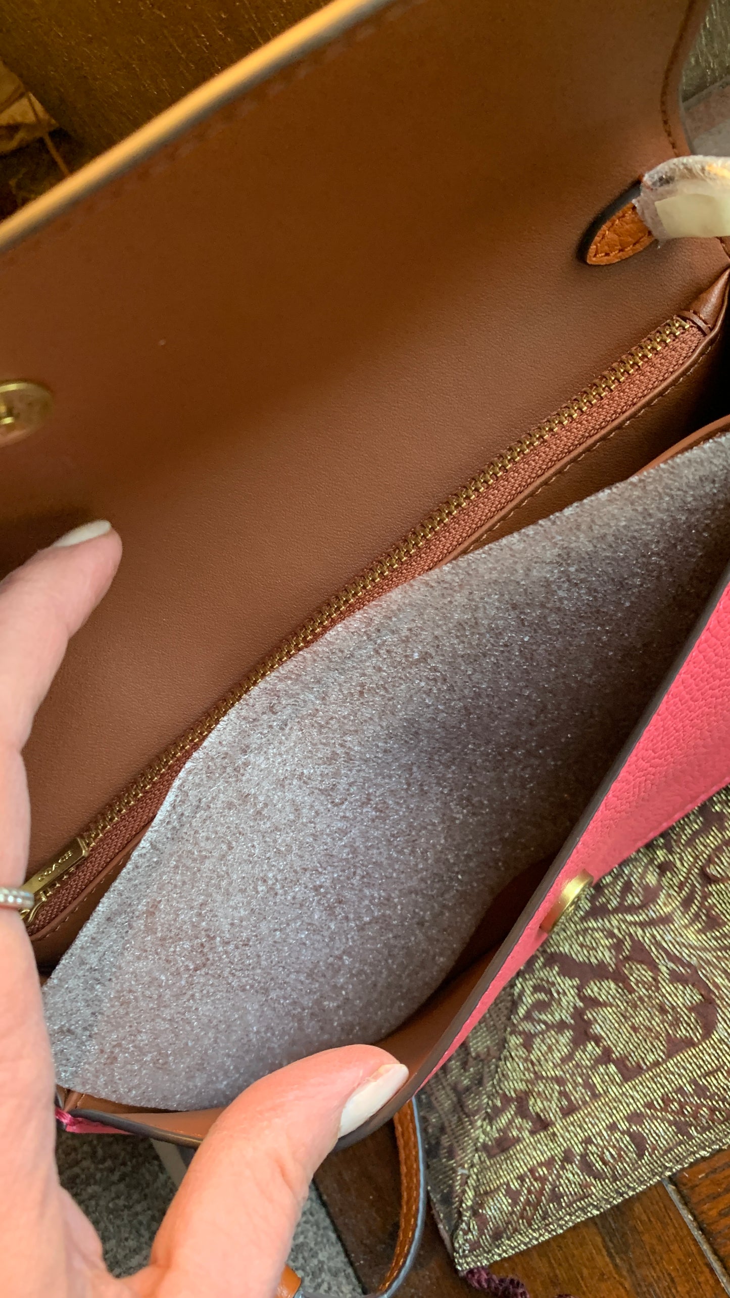 Authentic COACH 1941 colorblock pebbled leather snap magnetic closure crossbody - Ruby Luxury