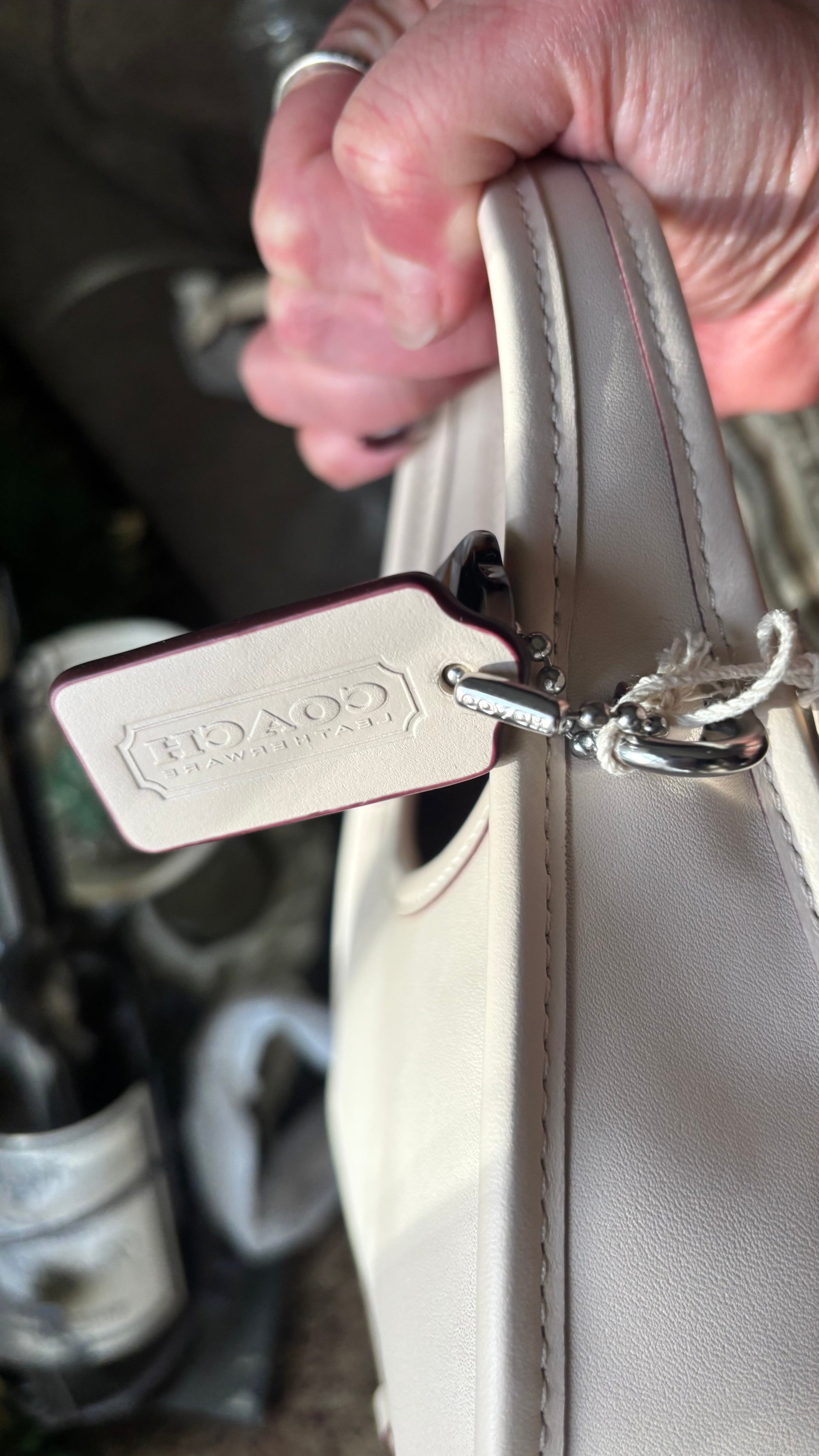 Authentic COACHTOPIA Leather with caterpillar design magnetic closure satchel/Crossbody - Ruby Luxury