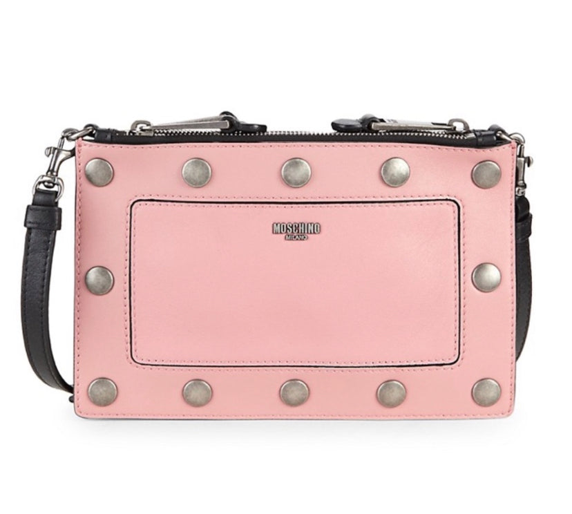 Authentic MOSCHINO LEATHER 3 pouches crossbody 
New with tags Ruby Luxury