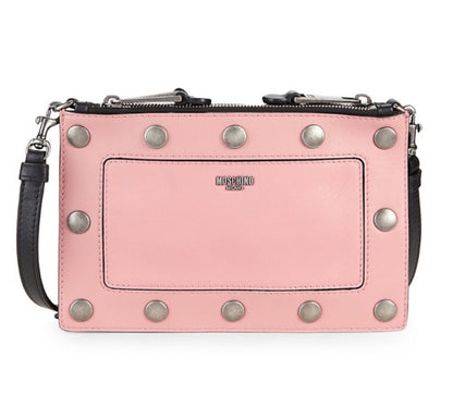 Moschino Three-Pouch Leather Crossbody