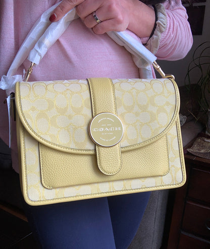 Coach Signature Jacquard Flap Crossbody