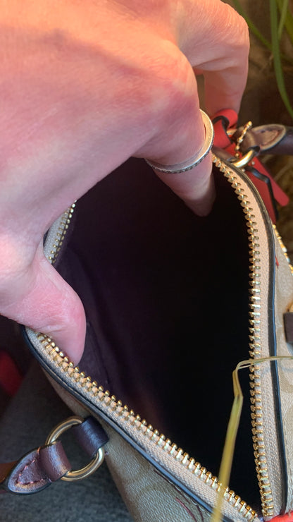 Coach Signature Canvas and Leather Satchel