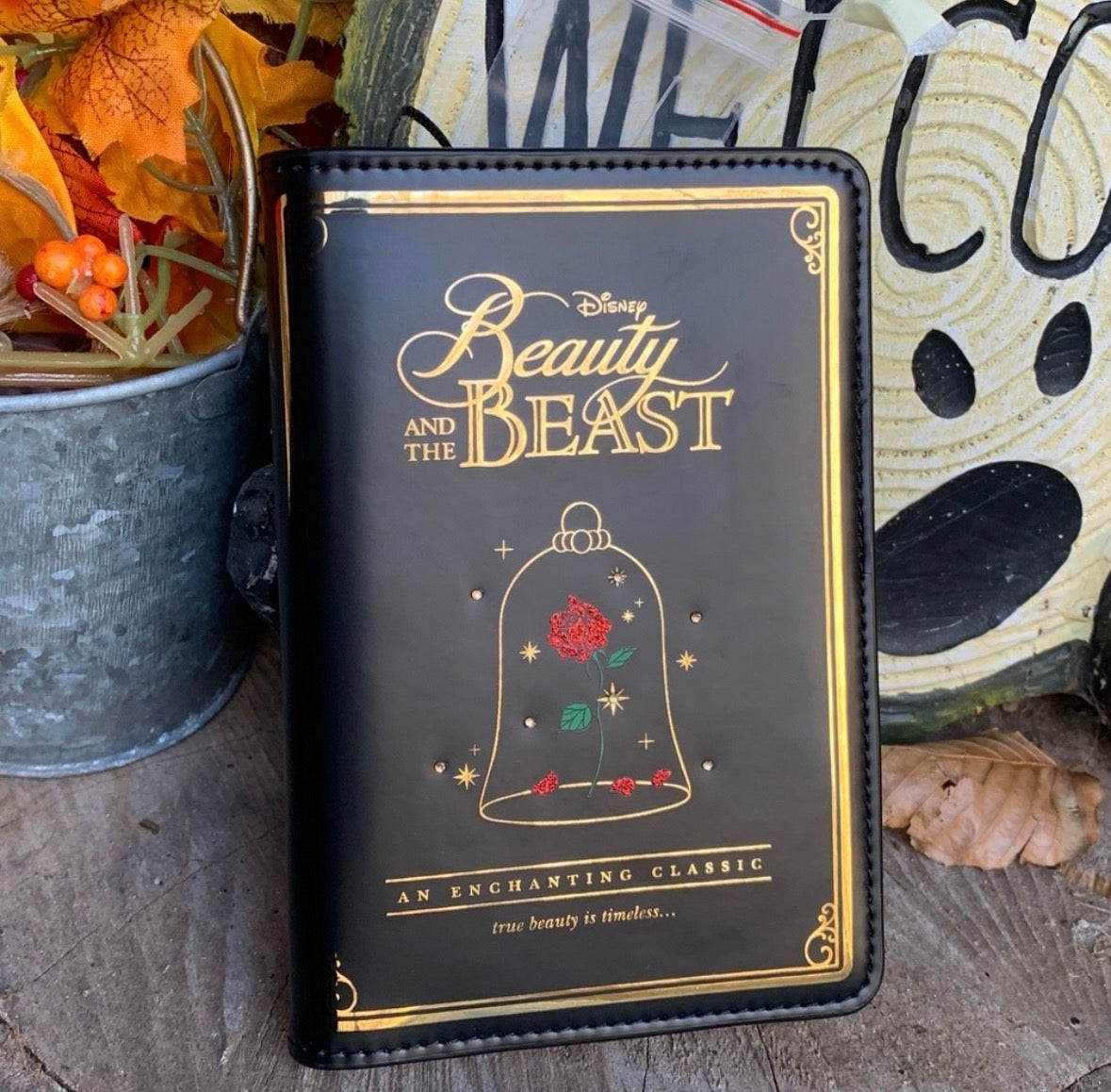Authentic KATE SPADE Leather Disney beauty and the beast collection passport holder Ruby Luxury