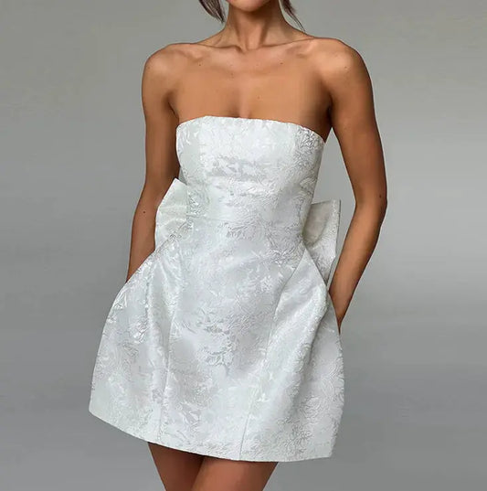 Tube Top Bow Dress My Store
