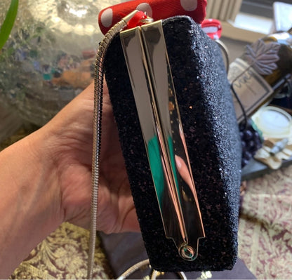 Authentic Kate Spade glitter leather Minnie L.EDITION BOX CLutch or Crosby Ruby Luxury