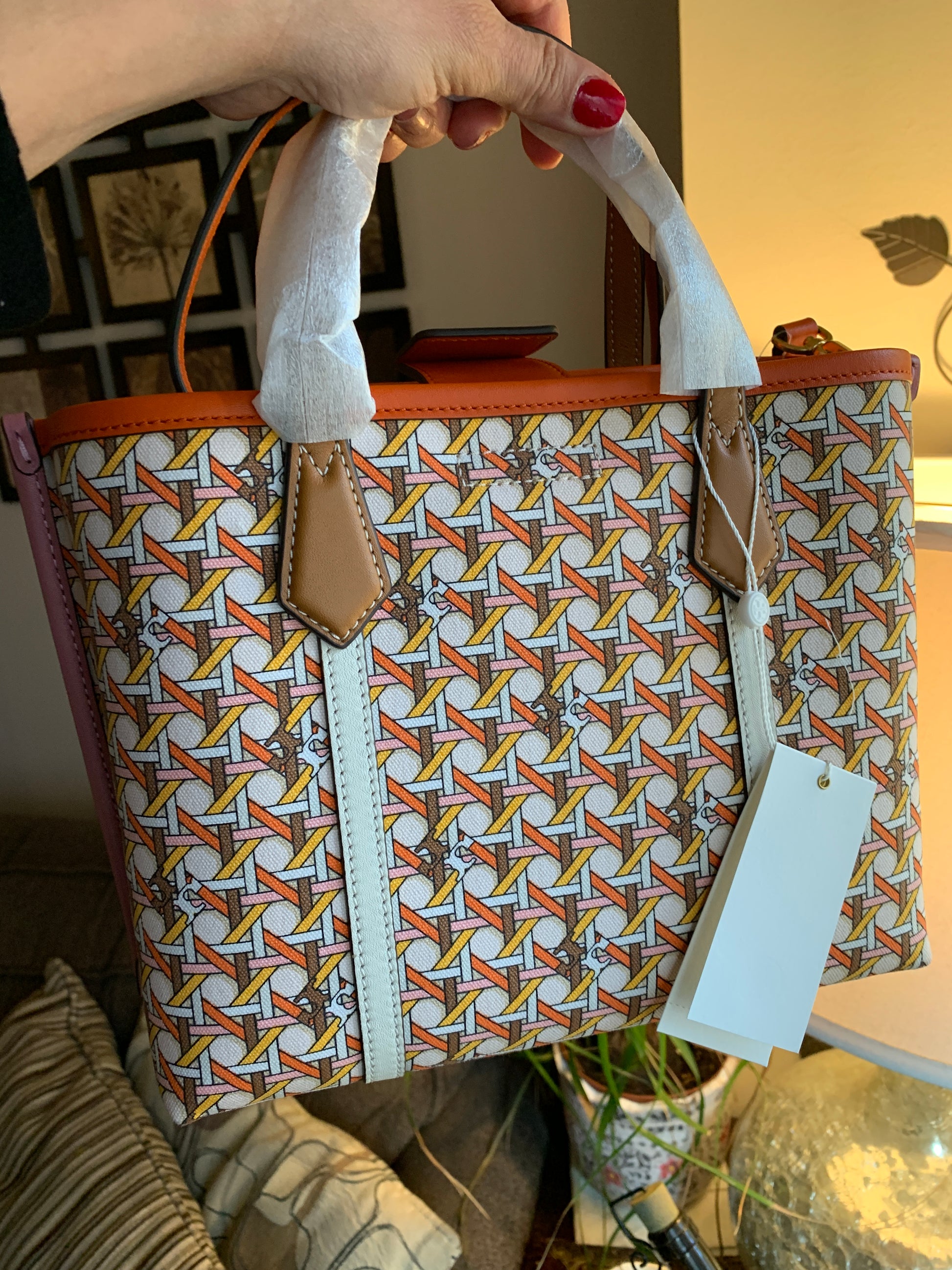 Authentic TORY BURCH LINK triple compartments satchel/Crosby Ruby Luxury