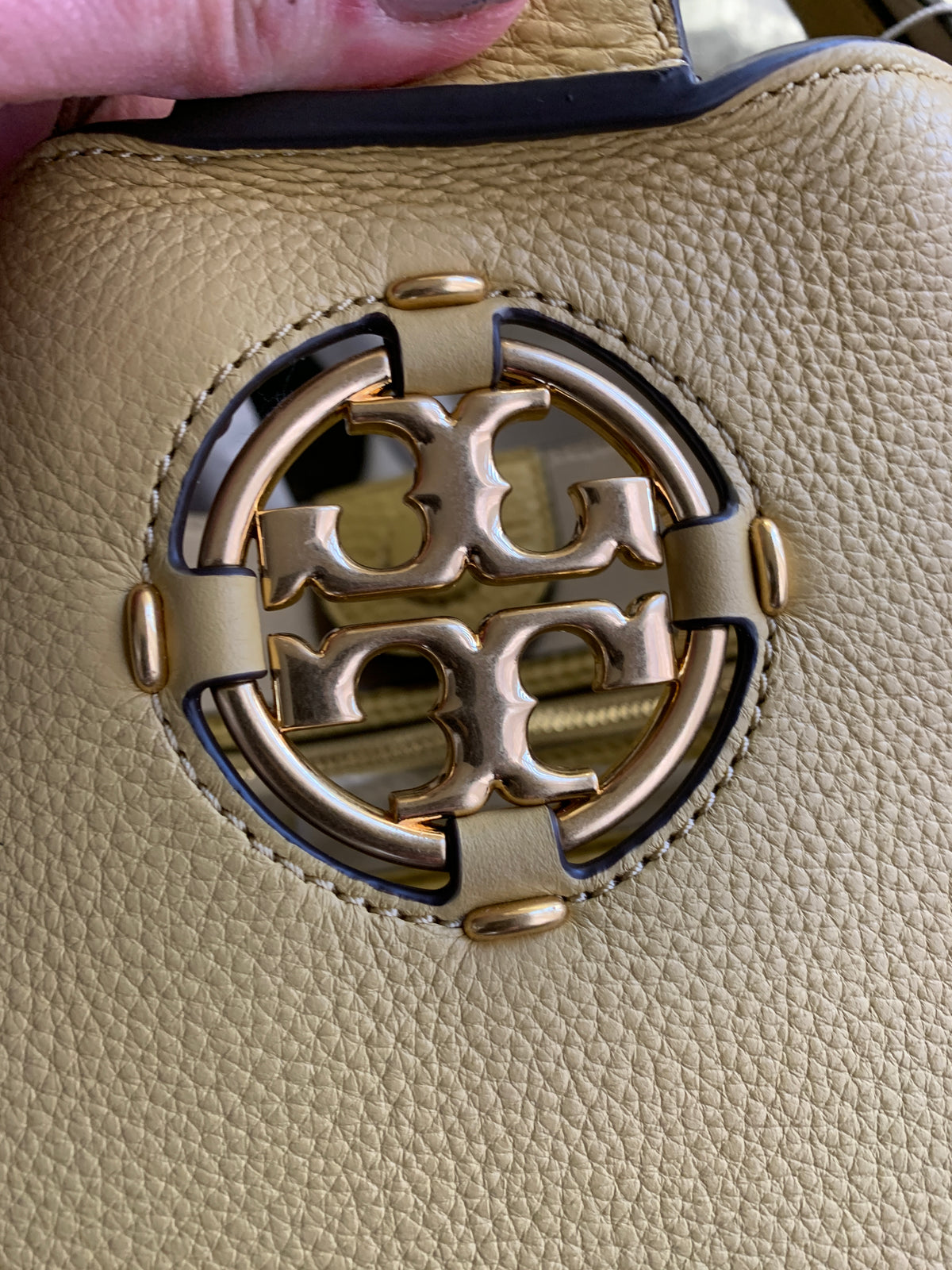 Authentic TORY BURCH Leather shoulder/Crosby bag Ruby Luxury