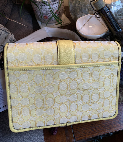 Coach Signature Jacquard Flap Crossbody