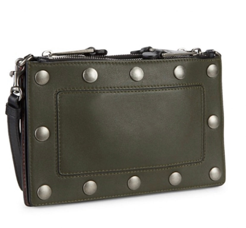 Authentic MOSCHINO LEATHER 3 pouches crossbody 
New with tags Ruby Luxury