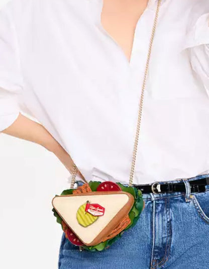 Authentic Kate Spade Sandwich embellished Leather/crystal satin zip Crossbody Ruby Luxury