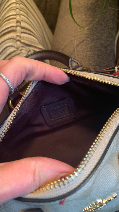 Coach Signature Canvas and Leather Satchel