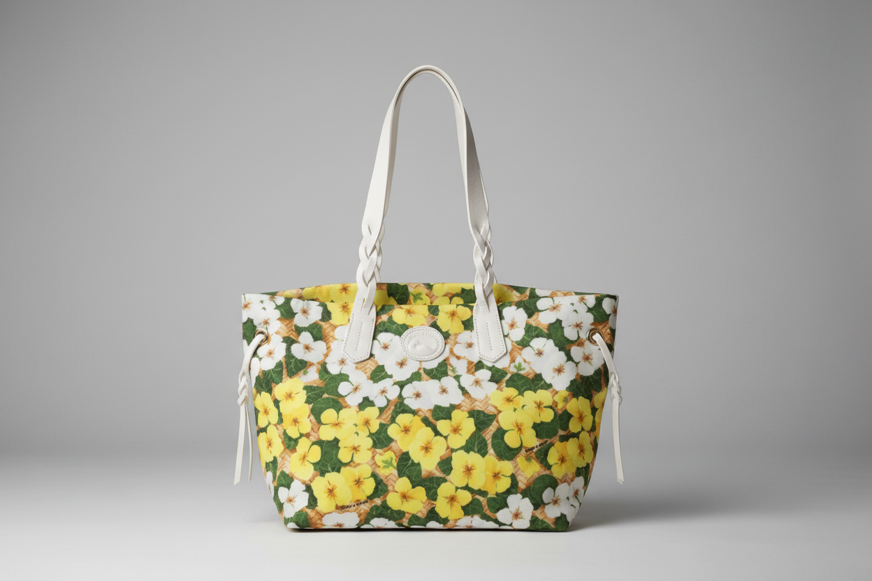 Authentic DOONEY & BOURKE Daisies floral Canvas/leather snap closure tote 
New with tag Ruby Luxury