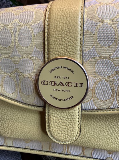 Coach Signature Jacquard Flap Crossbody