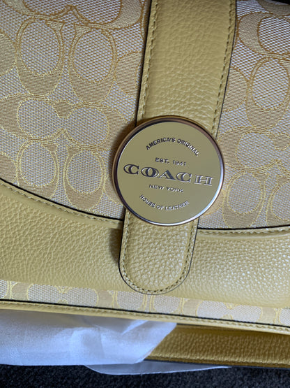 Coach Signature Jacquard Flap Crossbody
