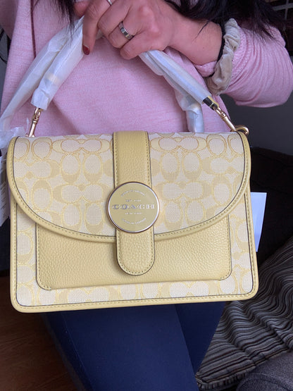 Coach Signature Jacquard Flap Crossbody