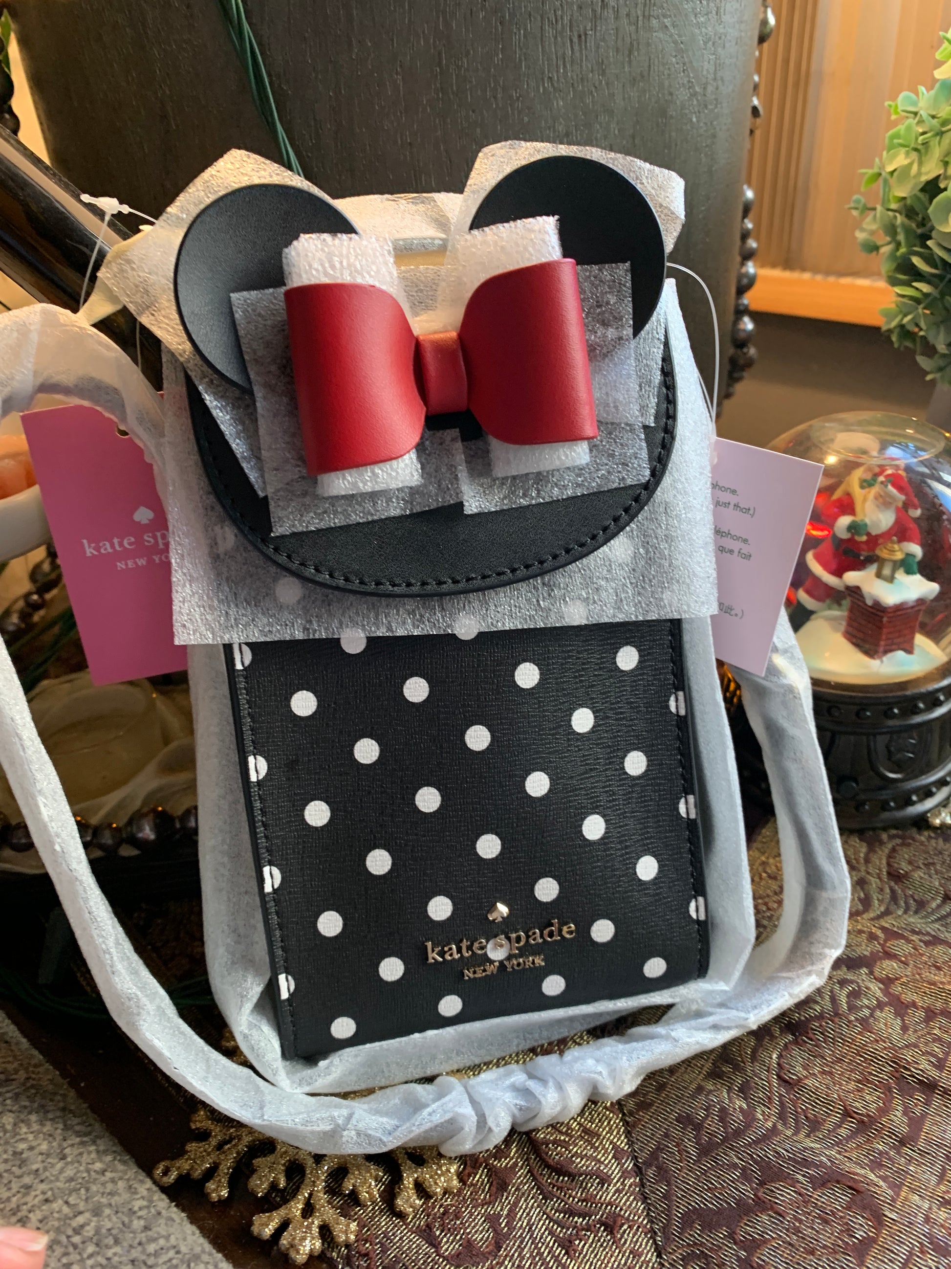 Authentic KATE SPADE Saffiano leather snap flap Minnie Bow crossbody NWT Ruby Luxury