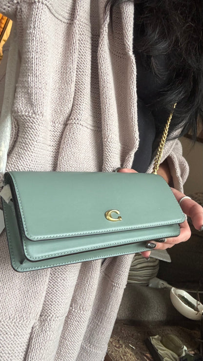 Coach 1941 Mint Calf Leather Chain Crossbody
