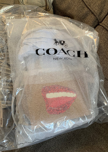 Authentic COACH 1941 glovetanned leather sequins lips 3 compartments satchel/shoulder/Crosby - Ruby Luxury