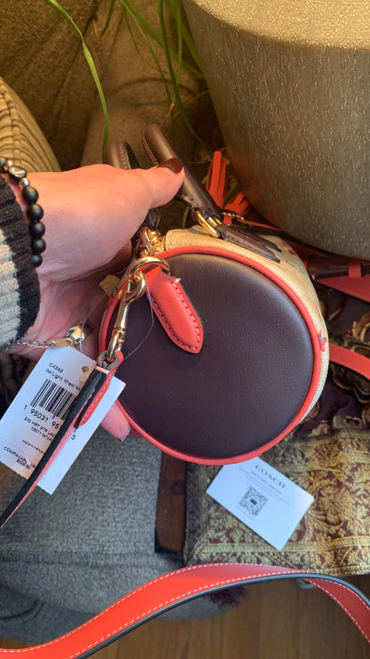 Coach Signature Canvas and Leather Satchel