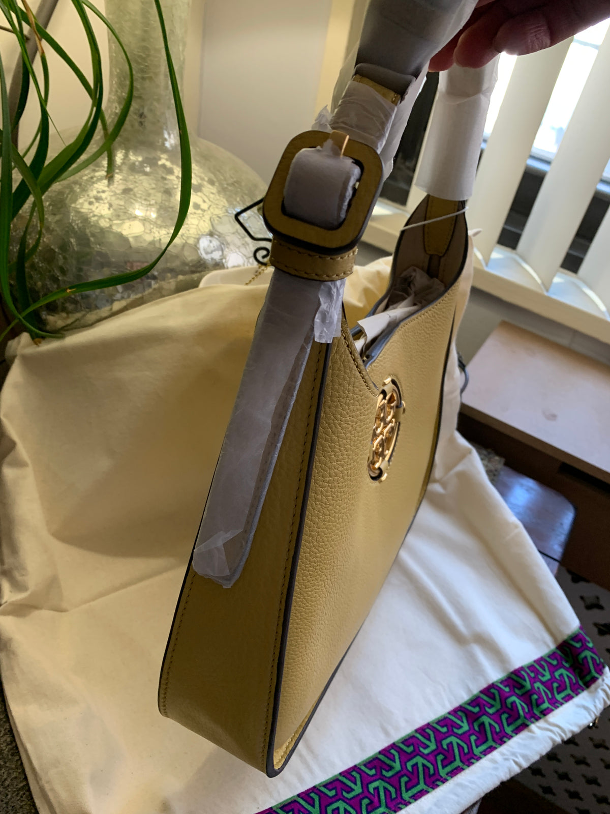Authentic TORY BURCH Leather shoulder/Crosby bag Ruby Luxury