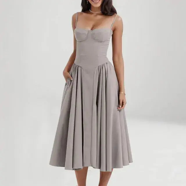 Women Sleeveless Dress Ruby Luxury