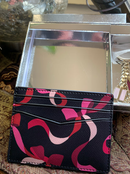 Kate Spade Gift Print Card Case and Keychain Set