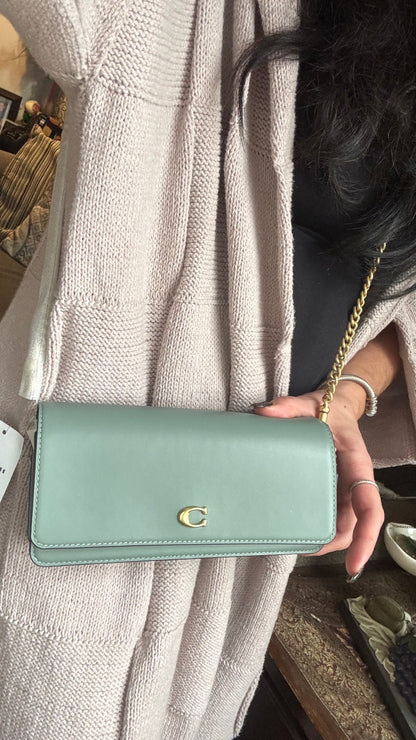 Coach 1941 Mint Calf Leather Chain Crossbody